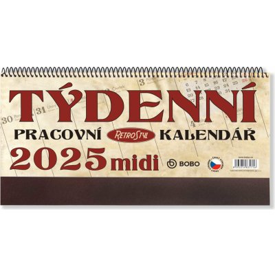 Pracovní Retro Midi stolní 2025 – Sleviste.cz