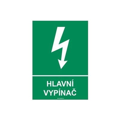 HLAVNÍ VYPÍNAČ, Samolepka A4