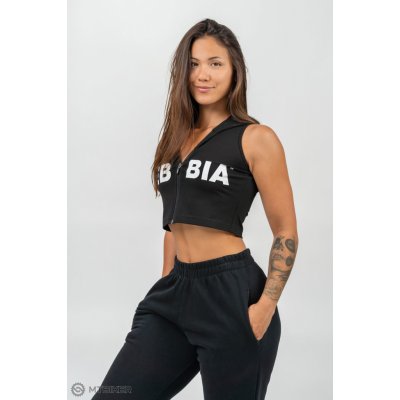 Nebbia Crop mikina bez rukávů MUSCLE MOMMY 258