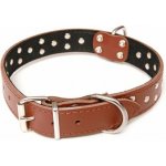 BAFPET Kožený obojek podšitý zdobený nýty – Sleviste.cz