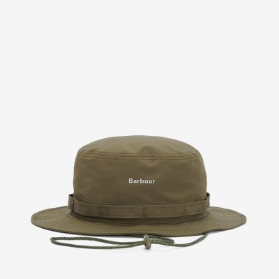 Barbour Teesdale Showerproof Bucket Hat Army Green