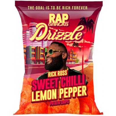Rap Snacks Rick Ross chipsy s příchutí citronu a sladkých chilli papriček 71 g – Sleviste.cz