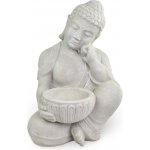 Betonová socha Buddha s mísou Alms - 55 cm – Zboží Dáma