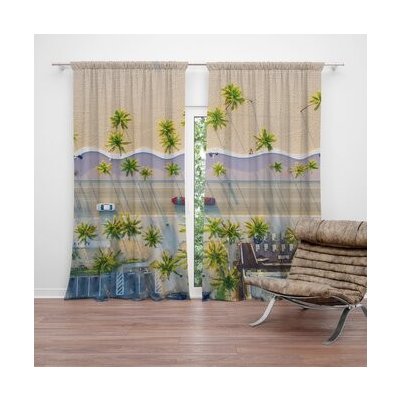 Sablio Závěs Pobřeží: 2ks 140x250cm – Hledejceny.cz