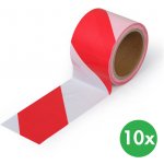 B2B Partner PE výstražná páska 75 mm x 100 m balení 10 ks červeno-bílá – Hledejceny.cz