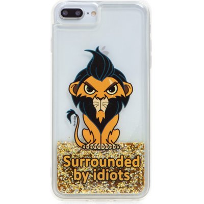 Pouzdro AppleMix DISNEY Apple iPhone 5 / 5S / SE - Lví král - pohyblivé třpytky - Scar - plastové - průhledné – Zbozi.Blesk.cz