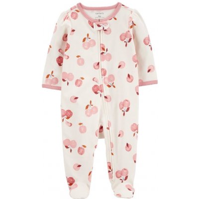 CARTERS CARTER'S Overal na zip Sleep&Play Ivory Apple holka – Zboží Dáma