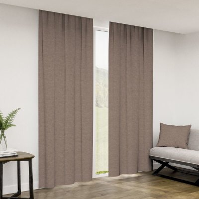 Závěs dekorační nebo látka, OXY vzor Plátno, Béžově hnědé, 150 cm 150 cm – Zboží Dáma