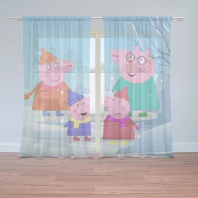 Záclony Prasátko Pepina Rodina: 2 ks - 150x250 cm - Sablio – Hledejceny.cz