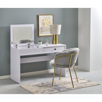 Halmar toaletní stolek Bexley bílá – Zboží Dáma