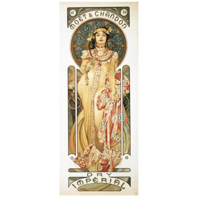 Pohled Alfons Mucha – Moët & Chandon, dlouhý – Zboží Dáma