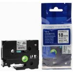 Kompatibilní páska s Brother TZ-FX241/TZe-FX241, 18mm x 8m, flexi, černý tisk/bílý podklad – Sleviste.cz