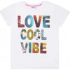 Dětské tričko Winkiki kids Wear dívčí tričko Love Cool Vibe bílá