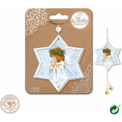 Argus Vánoční dřevěná dekorace hvězdička 23571001 – Sleviste.cz
