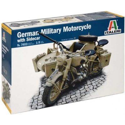 Italeri motocykl BMW R75 s postranním vozíkem Model Kit 7403 1:9