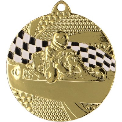 Designová kovová medaile Motosport Zlatá 5 cm – Hledejceny.cz