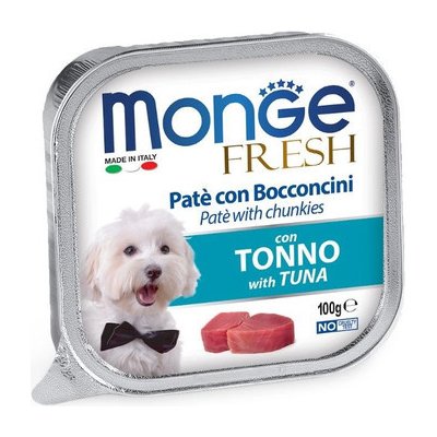 MONGE Dog Fresh Paštika & kousky s tuňákem 100g
