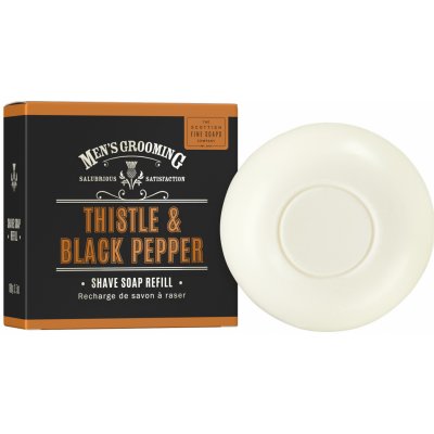 SCOTTISH FINE SOAPS Thistle & Black Pepper Tuhé mýdlo na holení (náplň), 100 g – Zboží Dáma