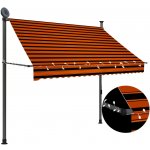 vidaXL Ručně zatahovací markýza s LED světlem 250 cm krémová – Zbozi.Blesk.cz