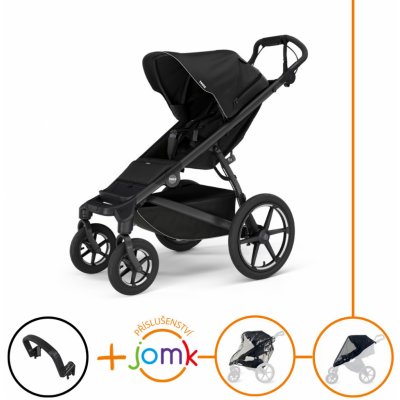 Thule Set 4v1 Urban Glide 4-wheel Black 2024 + madlo + JOMK pláštěnka + JOMK ochranná síť – Hledejceny.cz