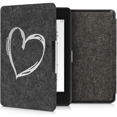 KW Mobile Felt Brushed Heart KW4848910 pro Amazon Kindle Paperwhite 4 2018 černé – Zboží Mobilmania