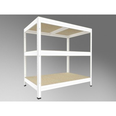 Biedrax 35 x 60 x 90 cm 3 police bílý – HobbyKompas.cz