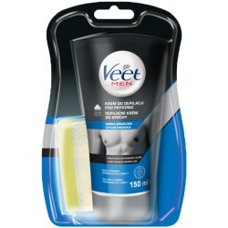 Přípravek na depilaci Veet Men Silk & Fresh depilační krém do sprchy pro citlivou pokožku 150 ml