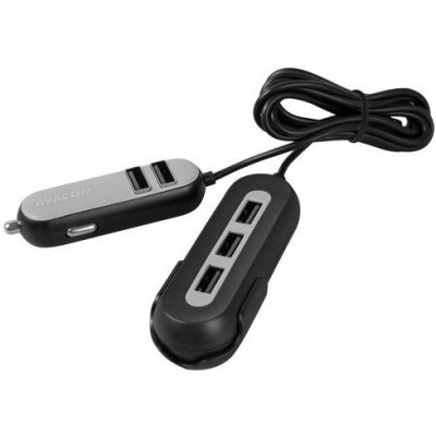 Nabíječka Avacom CarHUB do auta, 5x USB výstup, černá NACL-CH5X-KK