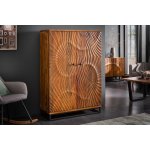 LuxD Designová barová skříňka Shayla 141 cm hnědá / mango – Zboží Dáma