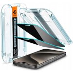 Spigen Glass tR EZ Fit Privacy 2 Pack transparency iPhone 16 Pro AGL07929 – Zboží Živě