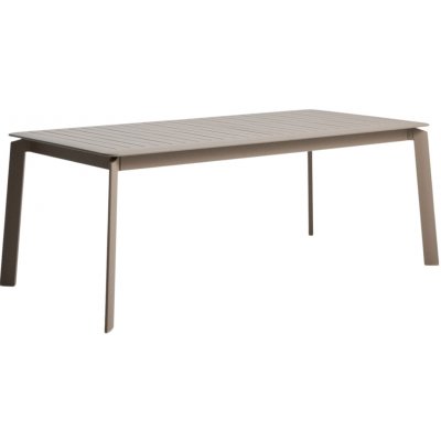 Kave Home Brela 205/287 x 100 cm Béžovošedý hliníkový rozkládací zahradní stůl – Hledejceny.cz