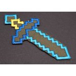 Nažehlovací záplata - Minecraft Enchanted diamond sword - Diamantový kouzelný meč - rozměr 9 cm x 4,5 cm – Zboží Dáma