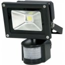 Solight LED venkovní reflektor, 10W, 700lm, AC 230V, černá, se senzorem