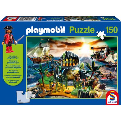 Schmidt Pirátský ostrov s Playmobil postavičkou 150 dílků
