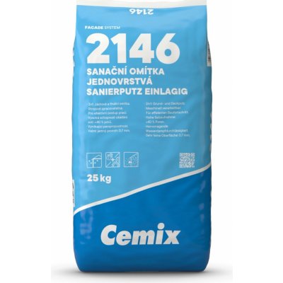 Cemix Sanační omítka jednovrstvá 25 kg – HobbyKompas.cz