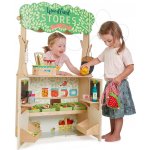 Tender Leaf Toys Dřevěný lesní obchod s divadlem Woodland Stores and Theatre s loutkami a taškou – Hledejceny.cz