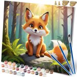 Massido Massido Malba podle čísel Fox 40 x 50 cm – Zboží Mobilmania