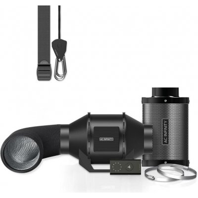 AC Infinity Air Filtration Kit 100 mm Inline Fan with Speed Controller Carbon Filter & Ducting Combo – Hledejceny.cz