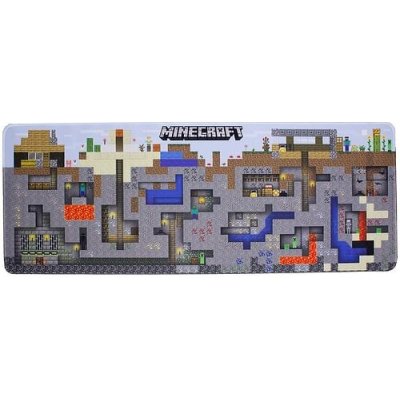 CurePink: | Herní podložka na stůl Minecraft: World (80 x 30 cm) [PP8805MCF] – Zboží Mobilmania