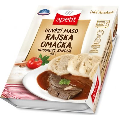 Apetit Hovězí maso s rajskou omáčkou a houskovým knedlíkem 510 g – Hledejceny.cz