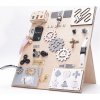 Dřevěná hračka Manibox senzorická deska Activity board s diodami velká