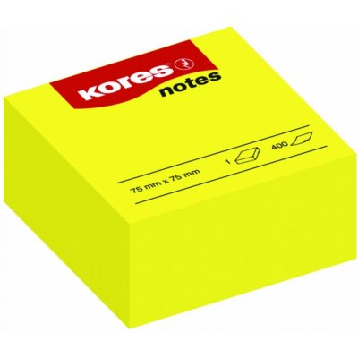Kores Samolepicí bločky žluté CUBO 75x75 / 400 lístků v bločku (46074) – Hledejceny.cz