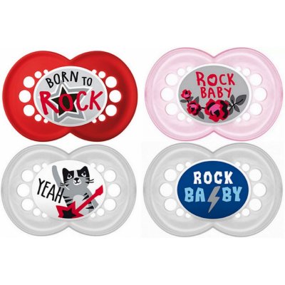 MaM šidítko Rock'n Roll silikon Born to Rock červená – Zboží Dáma