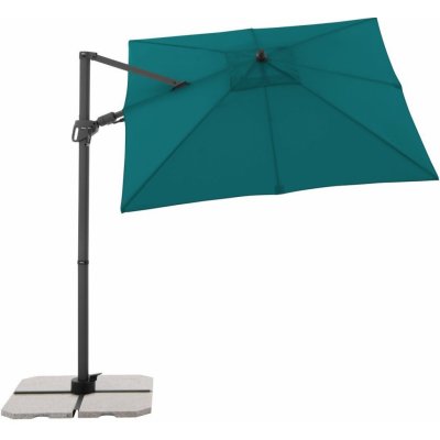 DERBY DX 210 x 210 cm zahradní slunečník s boční nohou petrolej – Hledejceny.cz