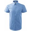 Pánská Košile Popelínová košile Chic Malfini s krátkým rukávem Modrá nebeská