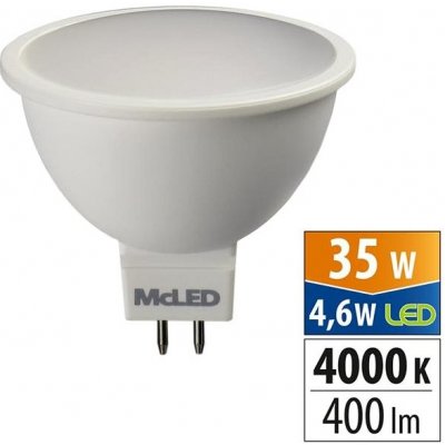 McLED LED GU5.3, 12V, 4,6W, 4000K, 400lm – Zboží Mobilmania