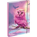 Baagl A4 Sova A-31599 růžová – Zboží Dáma