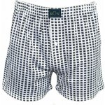 Pánské volné boxerky šedo-bílá kostka – Zboží Mobilmania