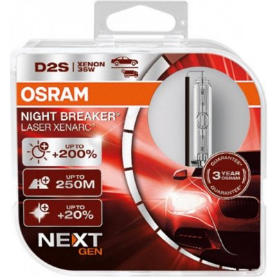 OSRAM Osram xenonová výbojka D2S XENARC NIGHT BREAKER LASER +200% BOX – Zboží Mobilmania