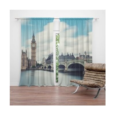 Sablio Závěs Londýn Bridge: 2ks 140x250cm – Hledejceny.cz